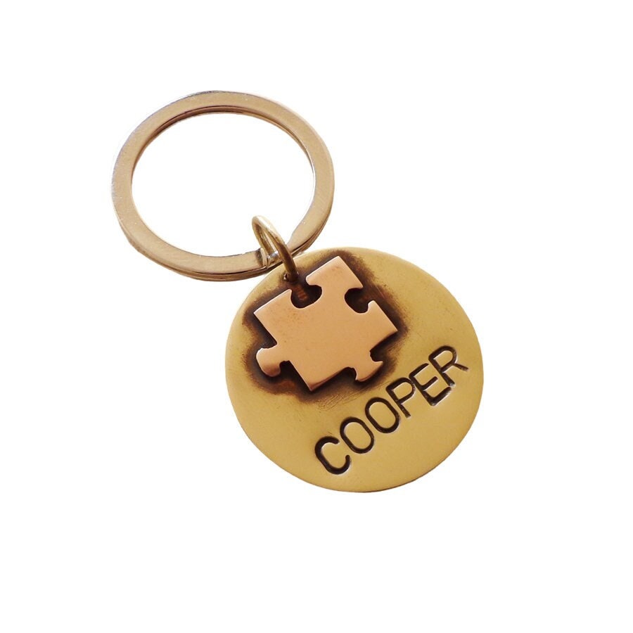 Custom Puzzle Piece Dog Tag ID