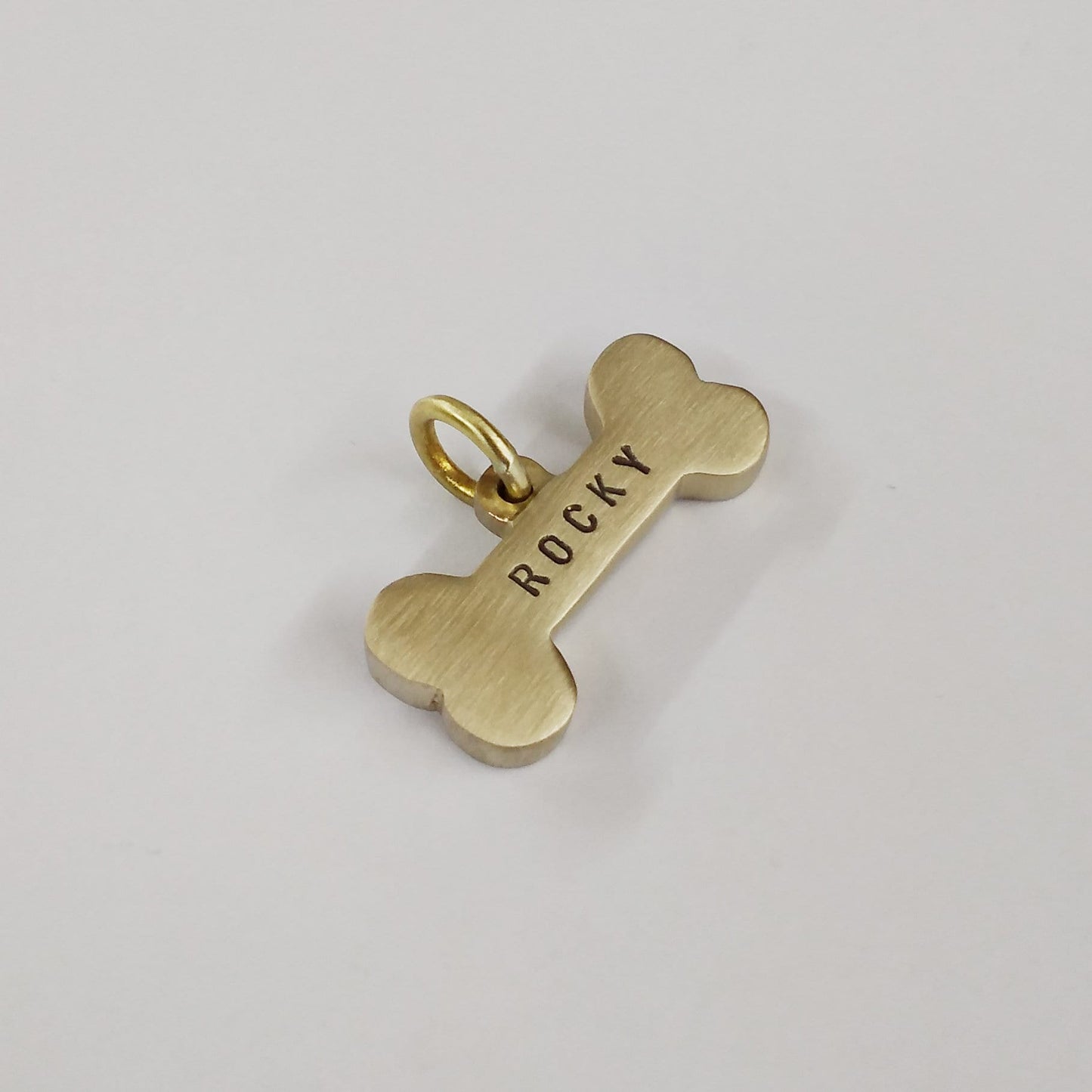 Médaille d'identification personnalisée en forme d'os de chien