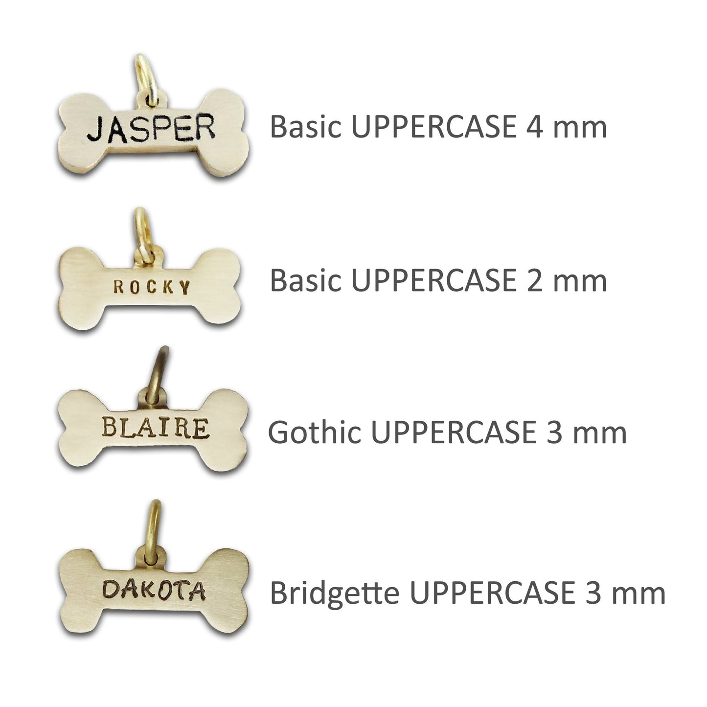 Custom Personalized Solid Bone Dog ID Tag