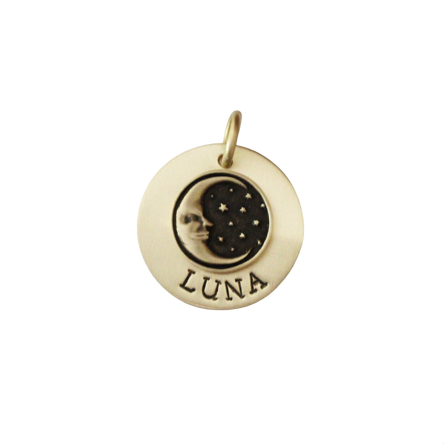 Personalized Luna Moon Dog Tag ID