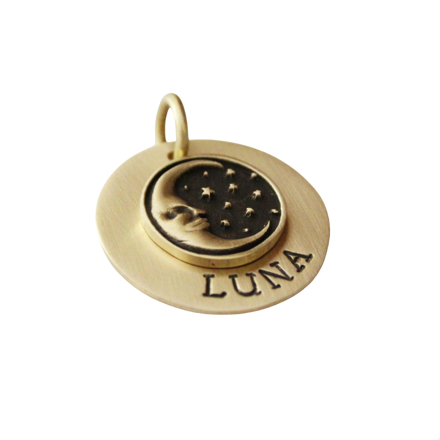 Personalized Luna Moon Dog Tag ID