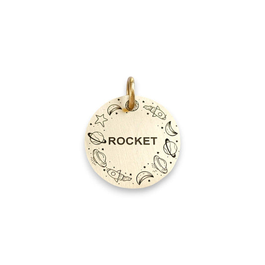 Médaille d'identification personnalisée pour chien Rocket