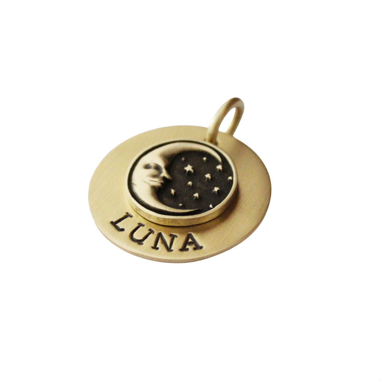 Personalized Luna Moon Dog Tag ID