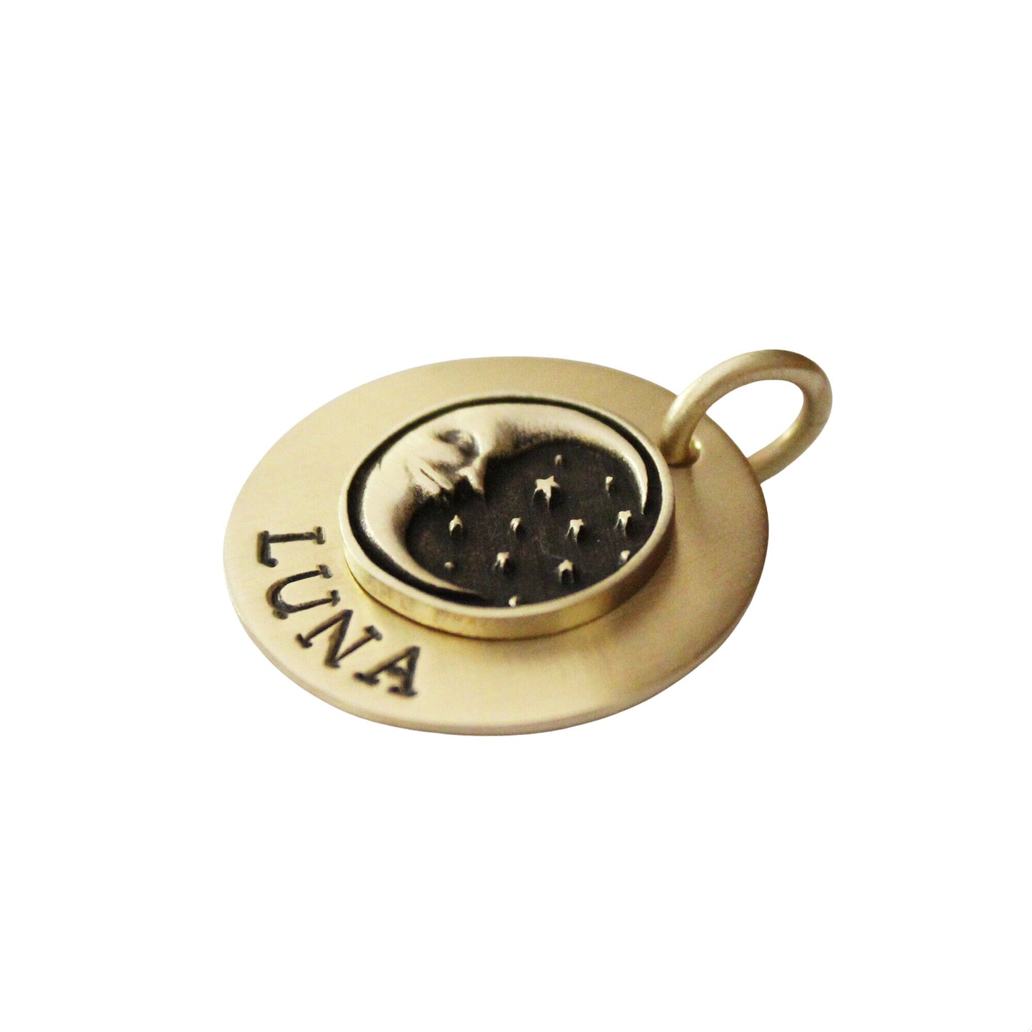 Personalized Luna Moon Dog Tag ID