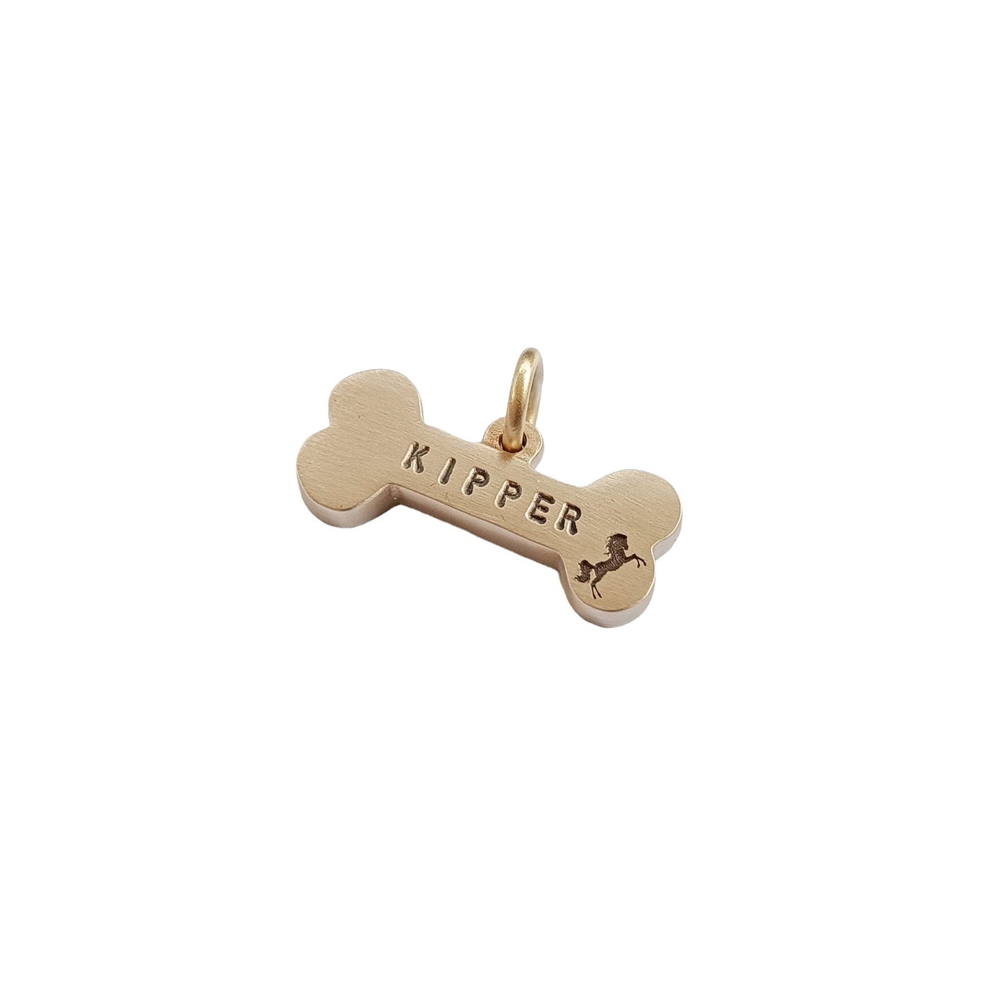 Dog Bone ID Tag with Horse