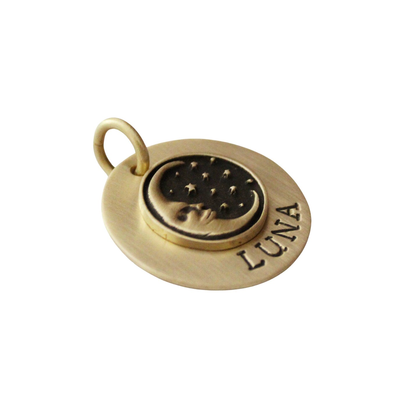 Personalized Luna Moon Dog Tag ID