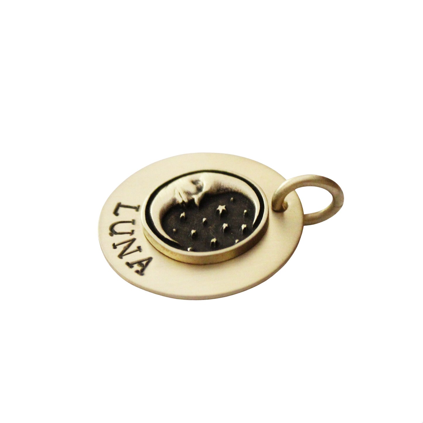 Personalized Luna Moon Dog Tag ID