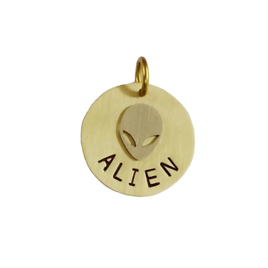 Alien Emoji Dog ID Tag