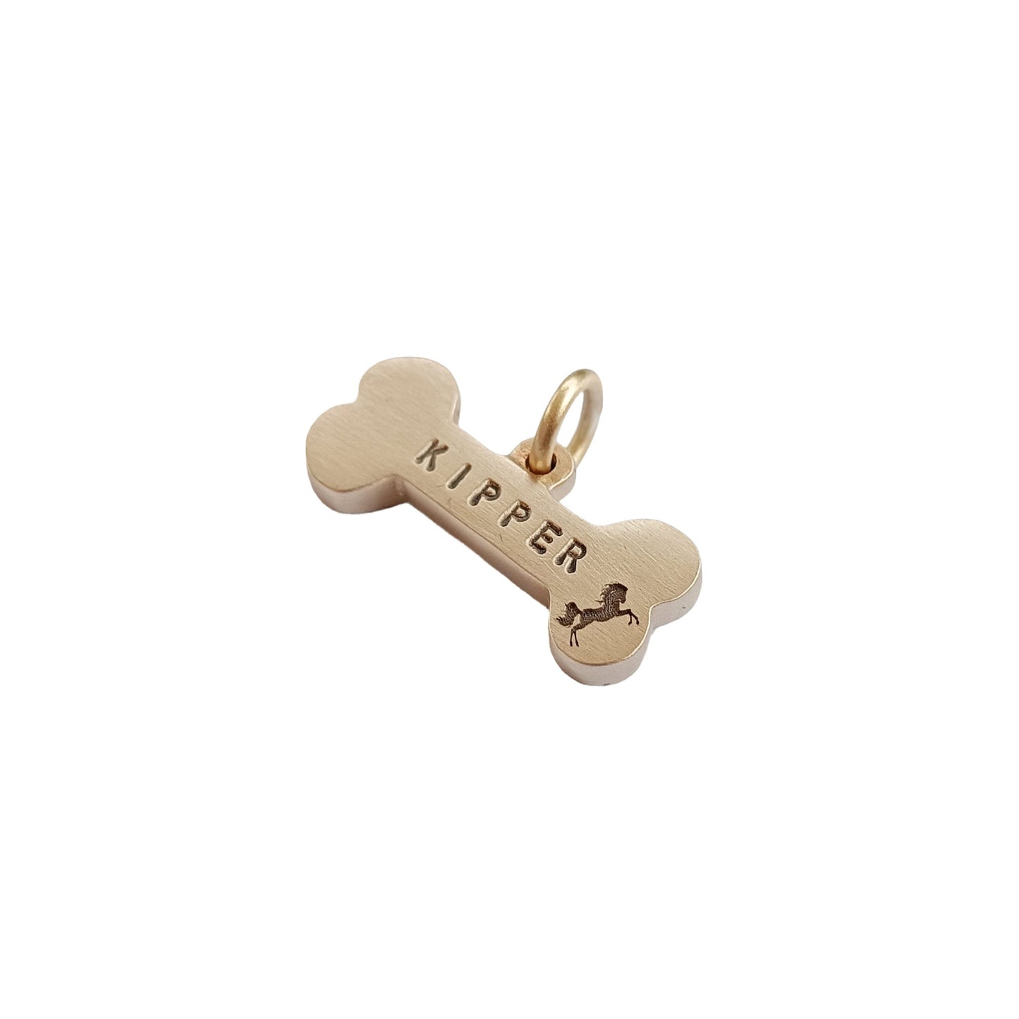 Dog Bone ID Tag with Horse